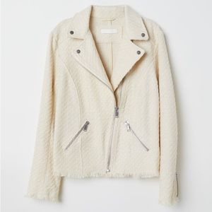 H&M Textured Biker Jacket Size 4